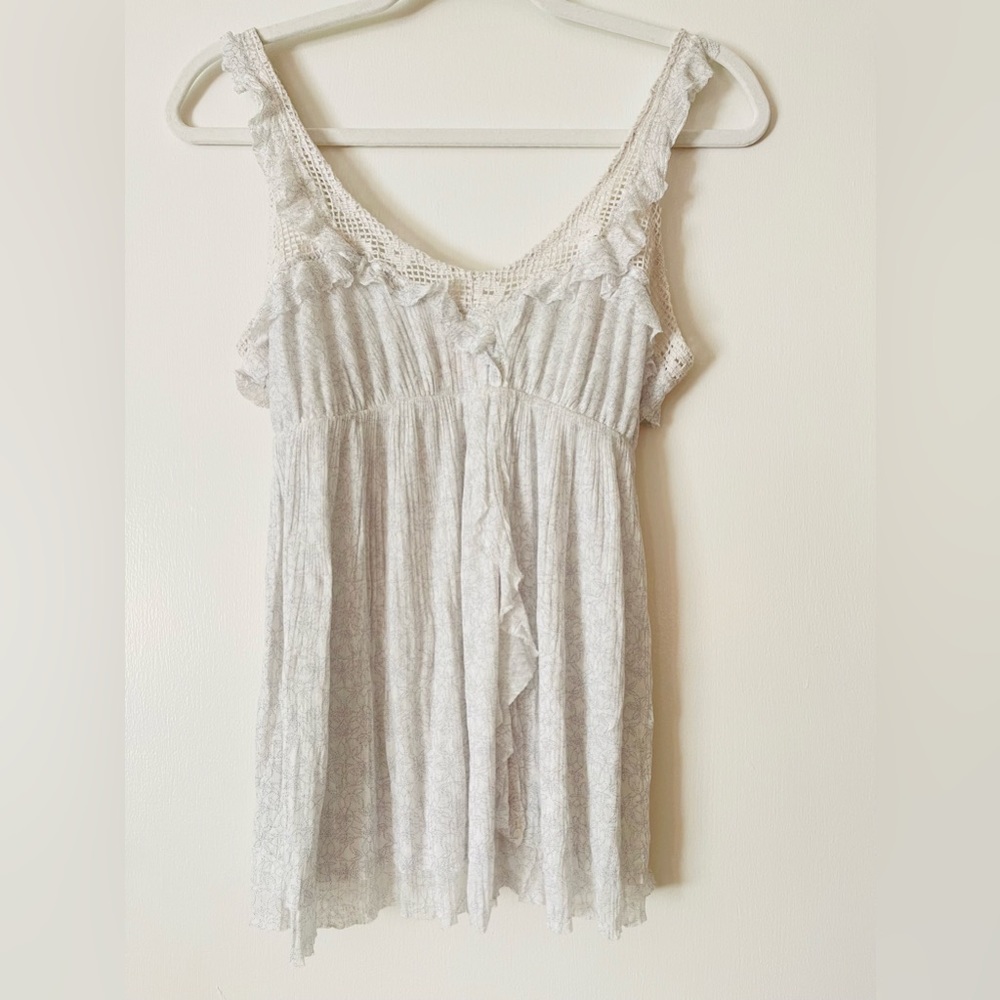 Free People Flowy Babydoll Tank Top Size M